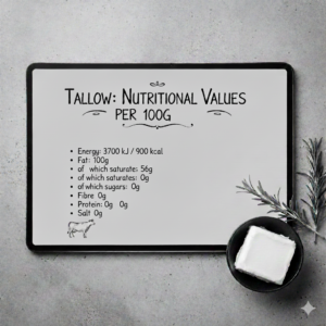 T's Tallow Beef tallow typical nutritional values
