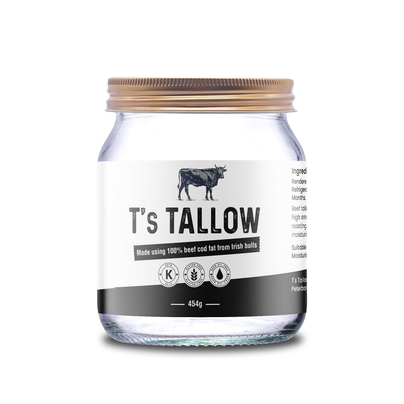 Natural Irish Beef Tallow grass-fed by T