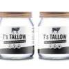 Natural Irish beef tallow in a sealed jar by T’s Tallow