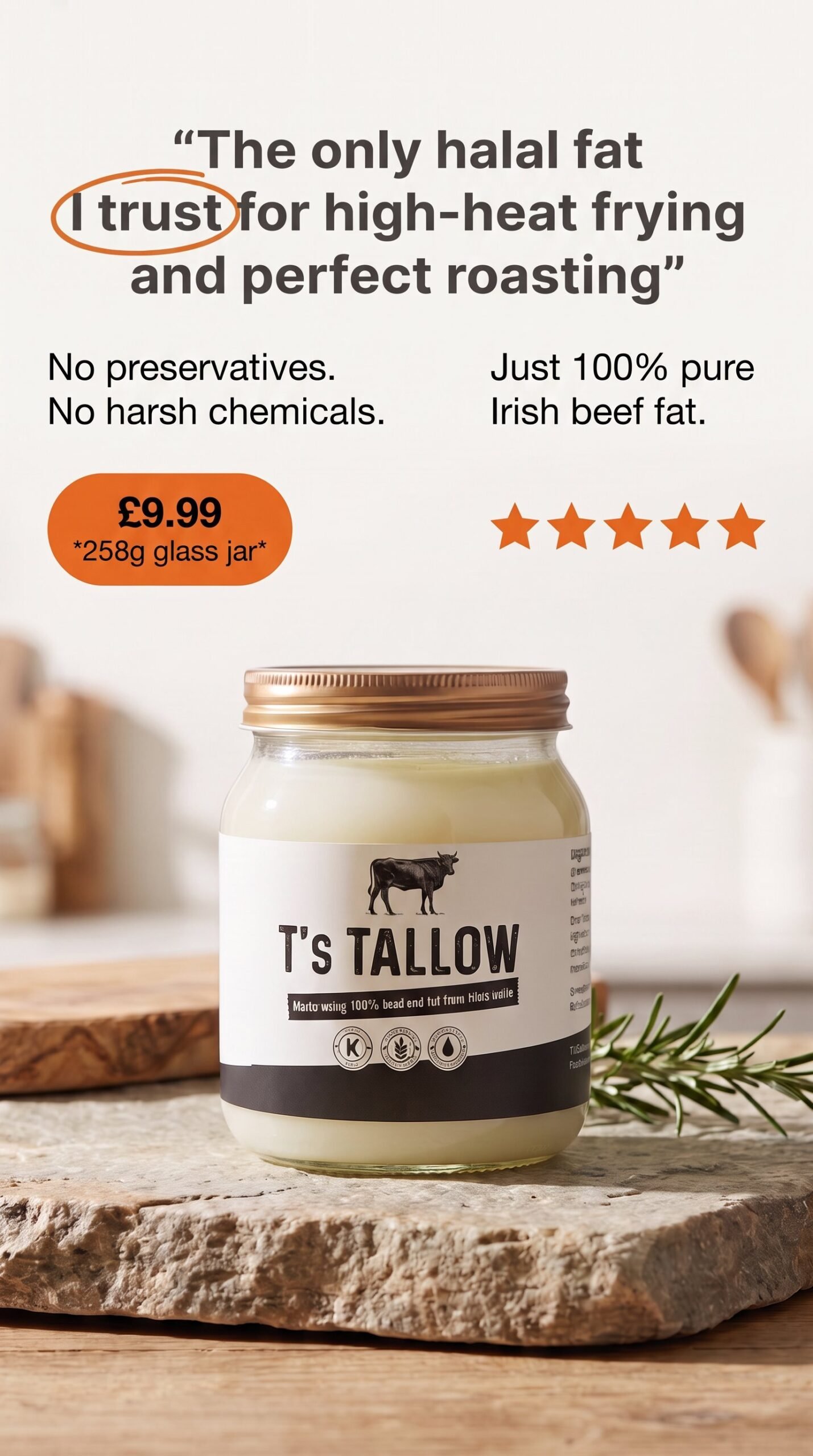 Pure Irish Beef Tallow for Cooking 258g - Image 7