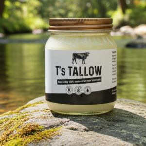 Natural Irish Beef Tallow grass-fed by T's Tallow in a natural environment