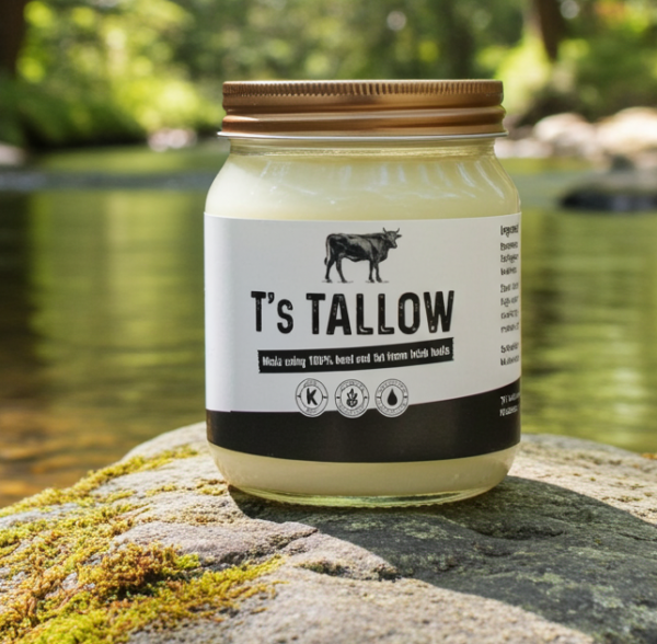 Natural Irish Beef Tallow grass-fed by T's Tallow in a natural environment