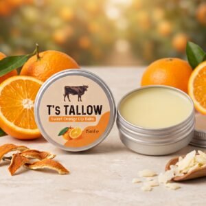 Natural Tallow Lip Balm with Organic Sweet Orange