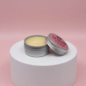 An open tin of T's Tallow Balm 30ml Orange