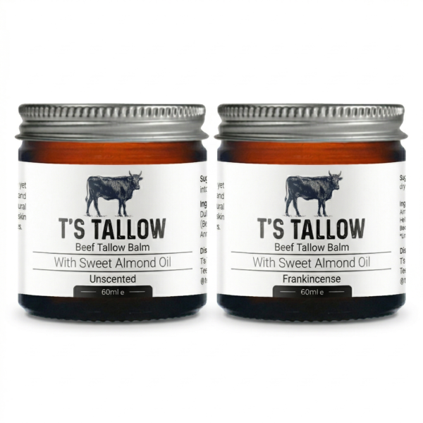 Unscented and Frankincense beef tallow balm