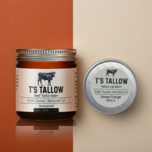 Unscented Tallow Balm and Tallow lip balm Bundle