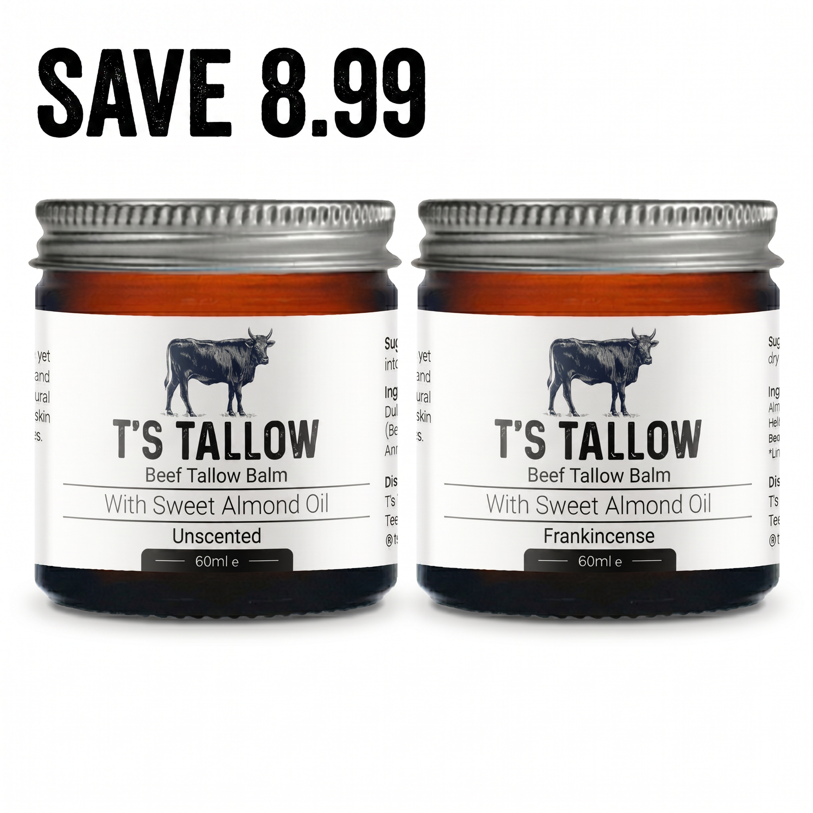 2x Irish Beef Tallow and Honey Balm Bundle UK - Image 1